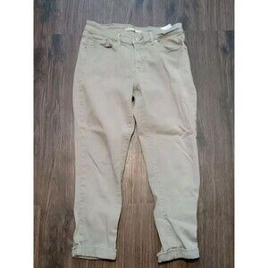 Levis Jeans Womens Size 29 Tan Cropped Mid rise Casual Skinny Denim Stretch
